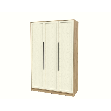 Шкаф распашной Тренд КТ-Ш3 (Дуб золотой ЛДСП/ Дуб снежный ЛМДФ) Ш1360 В2128 Г547